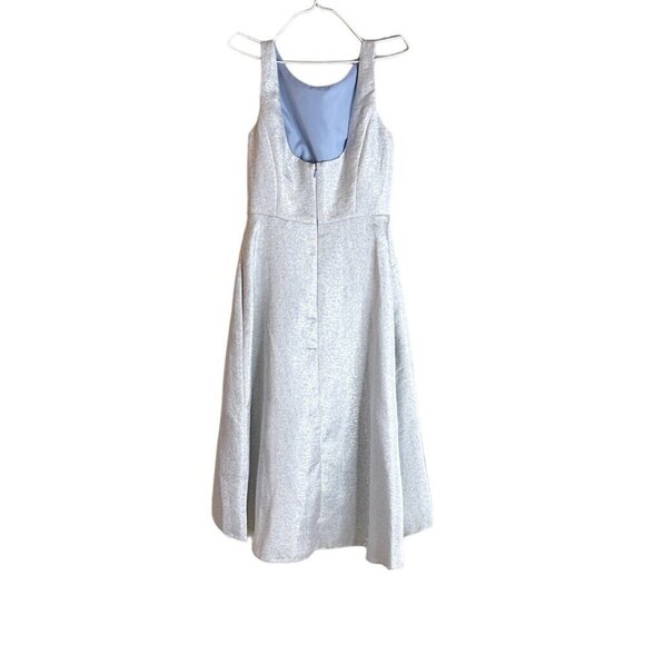 Dessy Collection Womens Park Avenue Brocade Cloudy Gold High Low Size 0 NWT - Picture 3 of 8